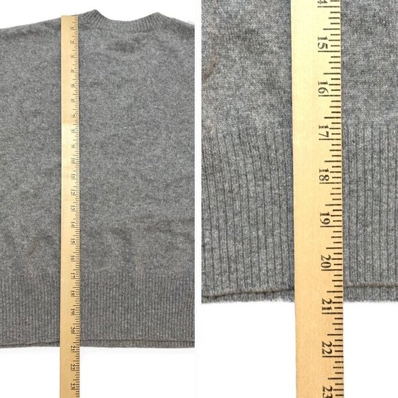 Minnie Rose Cashmere Ski Out West Crew Sweater, Size L, Gray, New with tag - Picture 13 of 16
